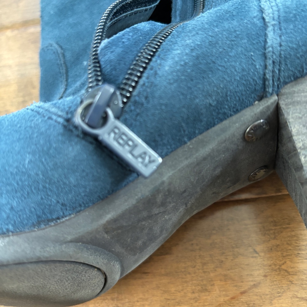 Replay Blue Suede Booties - Picture 10 of 10